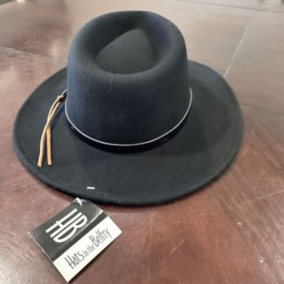 NWT Hats In The Belfry Men's Wool Recreation Fishing Outback Hat Black Sz Medium - Picture 2 of 10